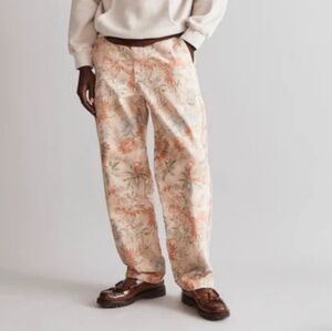 Madewell canvas Vintage Straight Pants Floral Print 34x29.75"